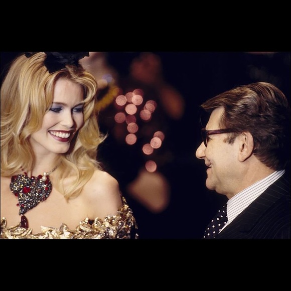 Yves Saint Laurent Gold XL Heart crystal Necklace - Picture 5 of 14